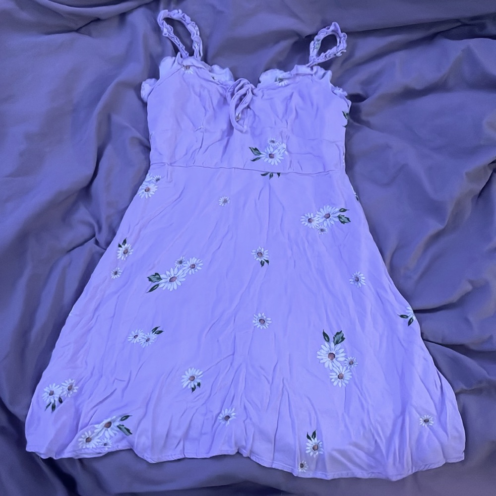 AEROPOSTALE Purple Floral Dress w/ Adjustable Straps